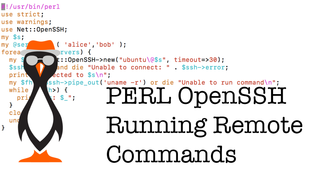 SSH Connections Using PERL And Net::OpenSSH - The Urban Penguin